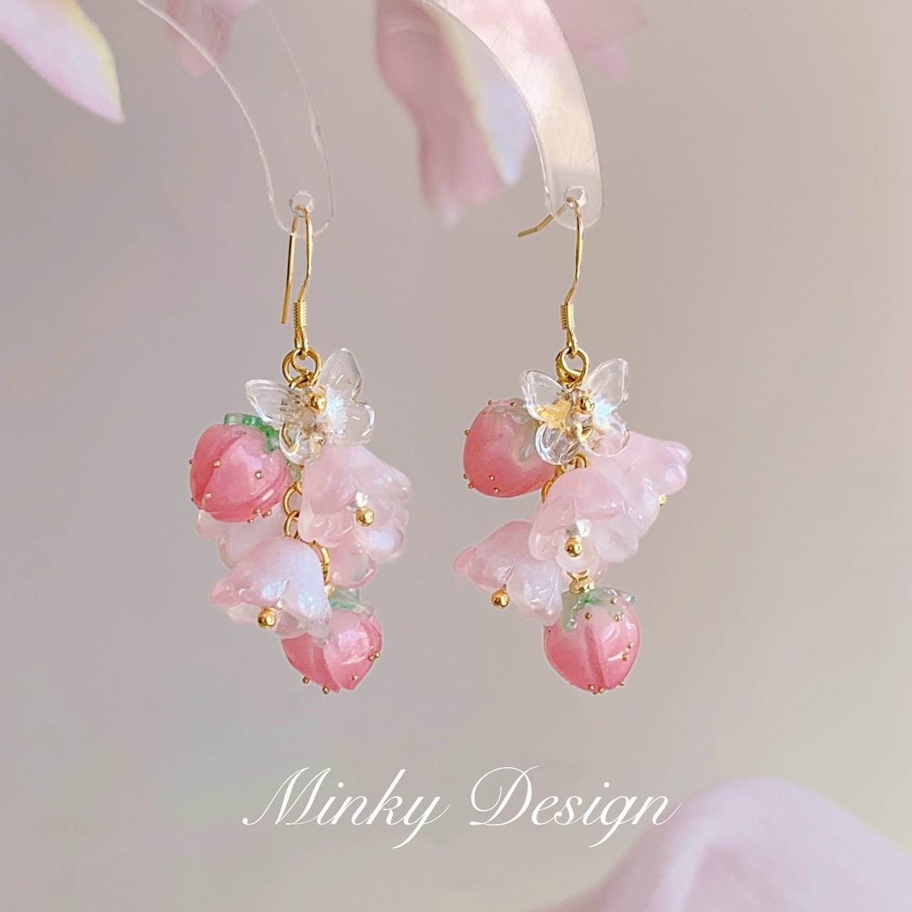 strawberry kawaii earrings