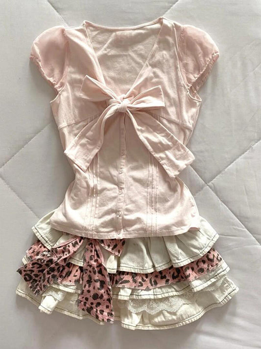 retro coquette bow shirt