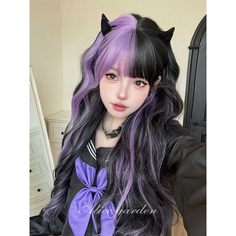 Misty Dream Purple Curly Wig