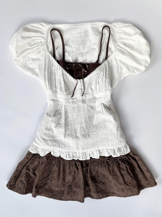 retro puff-sleeved shirt