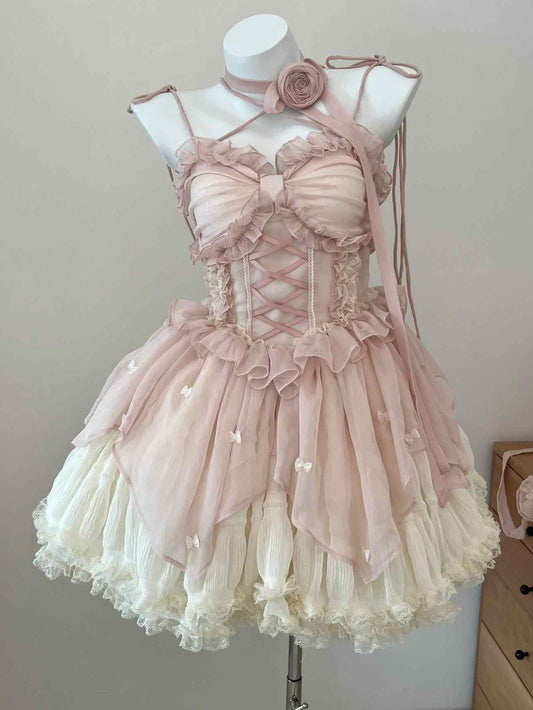 Pink Ballet Lolita Fluffy Dress