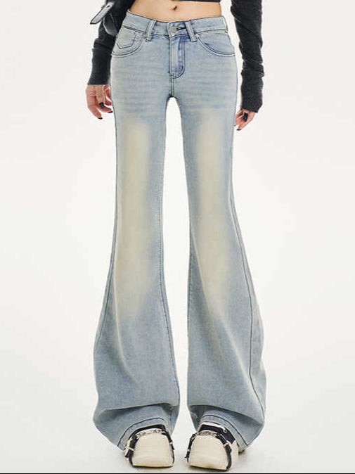 Coquette Light Blue Stretch Bootcut Jeans