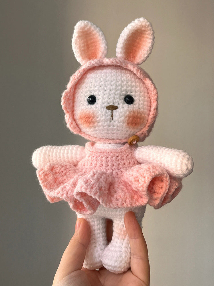 wool diy Baby rabbit sleeping doll