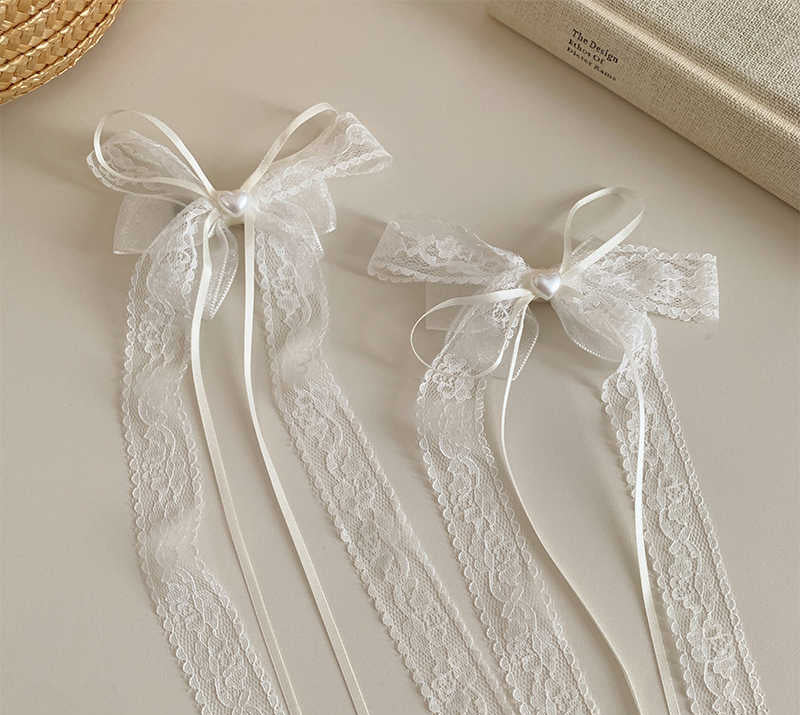 Coquette Lace Ribbon Bow Hairpin