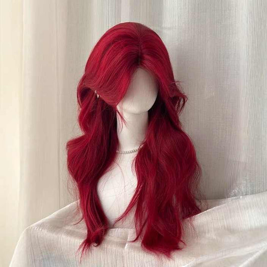 Red Forehead Lace Wig Female