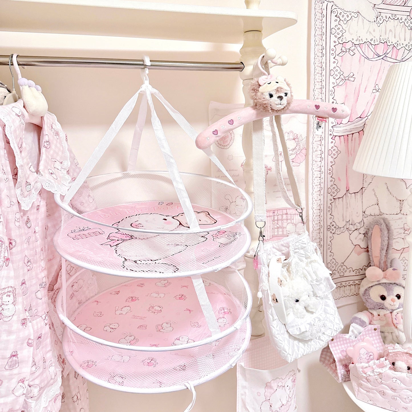 Cute Pink Drying Basket