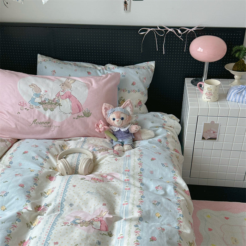 cute cotton sheets four-piece set