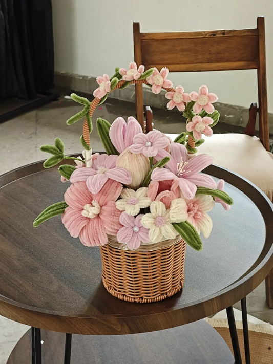 Diy Twist stick flower basket