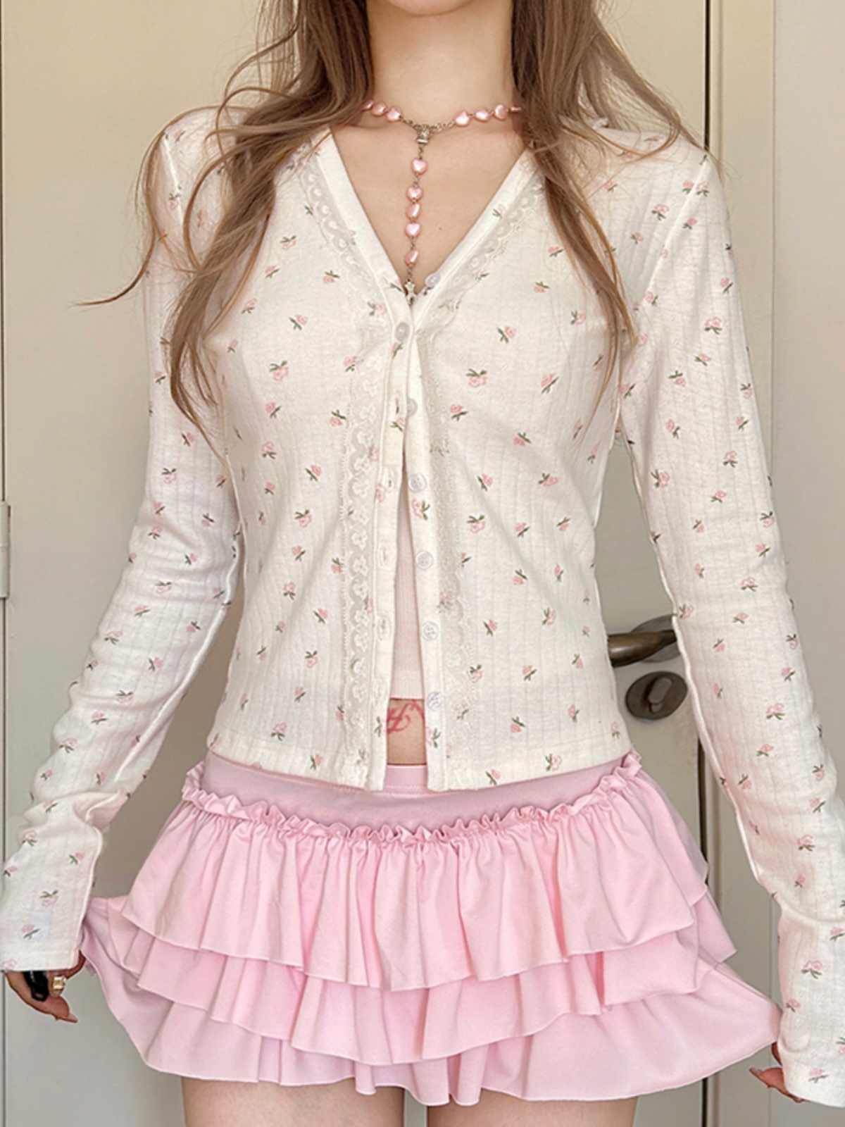 Coquette Floral Cardigan