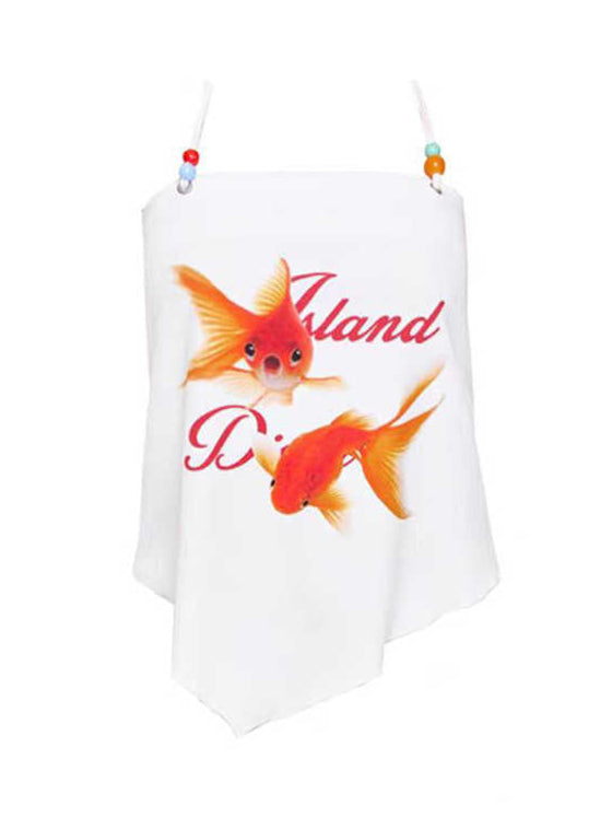 Y2K Goldfish Halterneck Tank Top