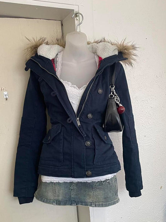 retro blue jacket