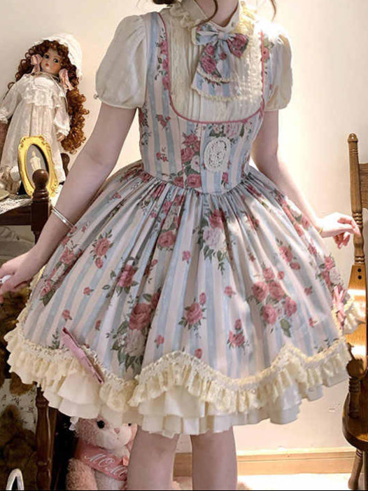 Rose Floral Lolita Princess Dress