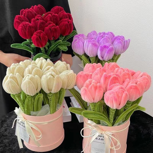 Tulip Bouquet in a Bucket – DIY Chenille Stem Craft Kit
