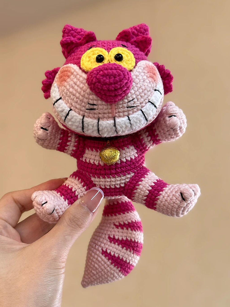 diy Wool crochet doll Cheshire cat
