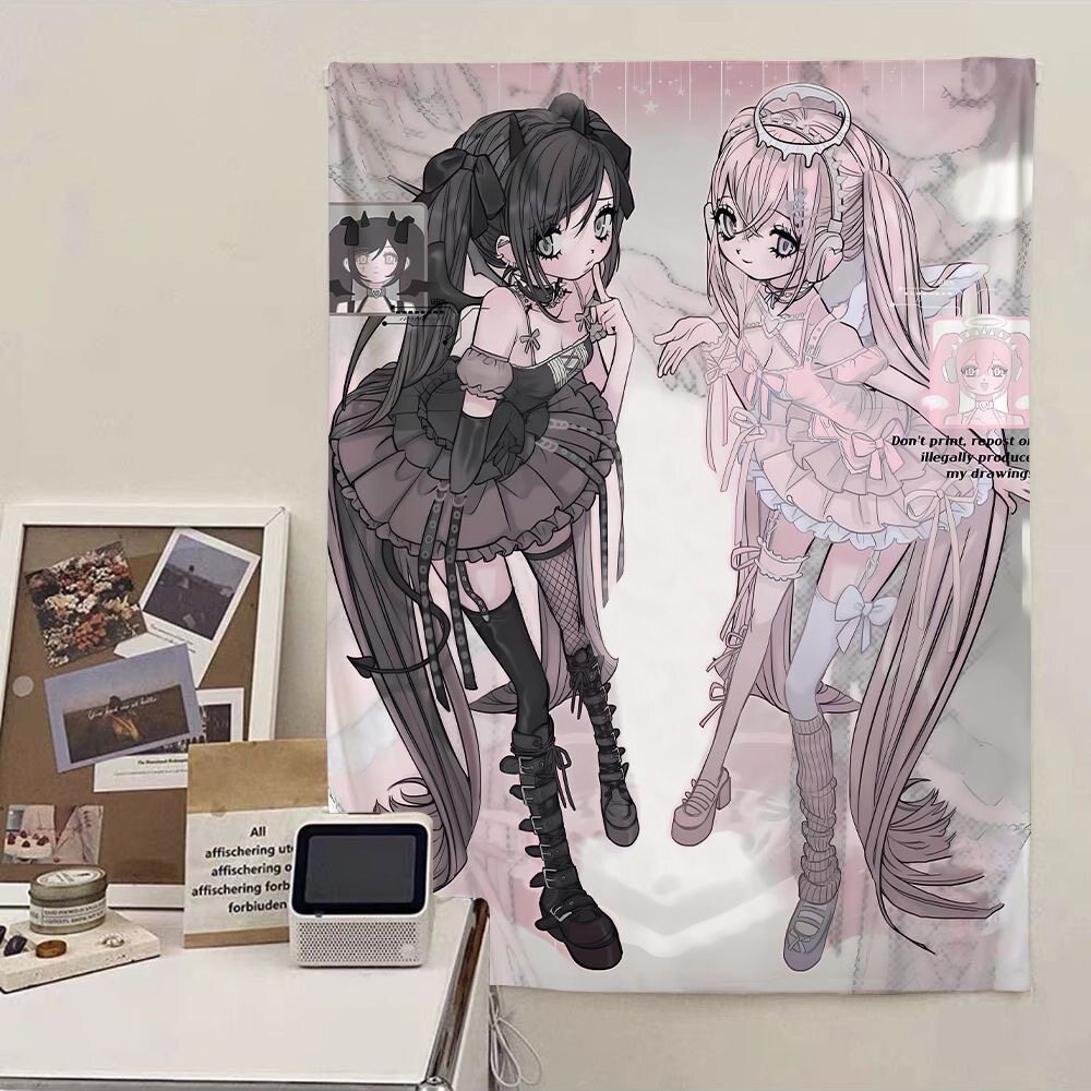 Ins style sweet girl hanging cloth tp8 1 meter wide x 1.5 meters high (accessory bag plus star light included)