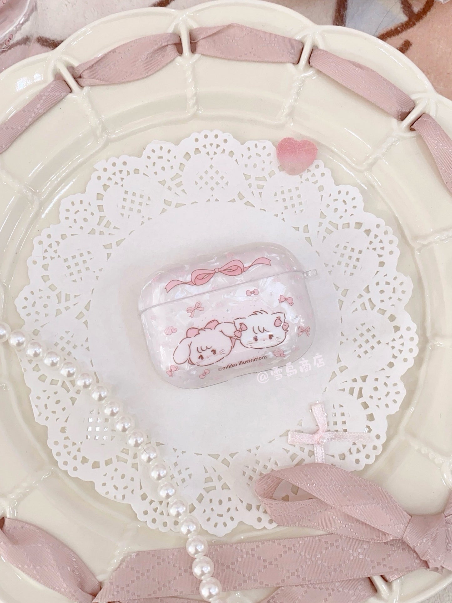 kawaii pink airpods case