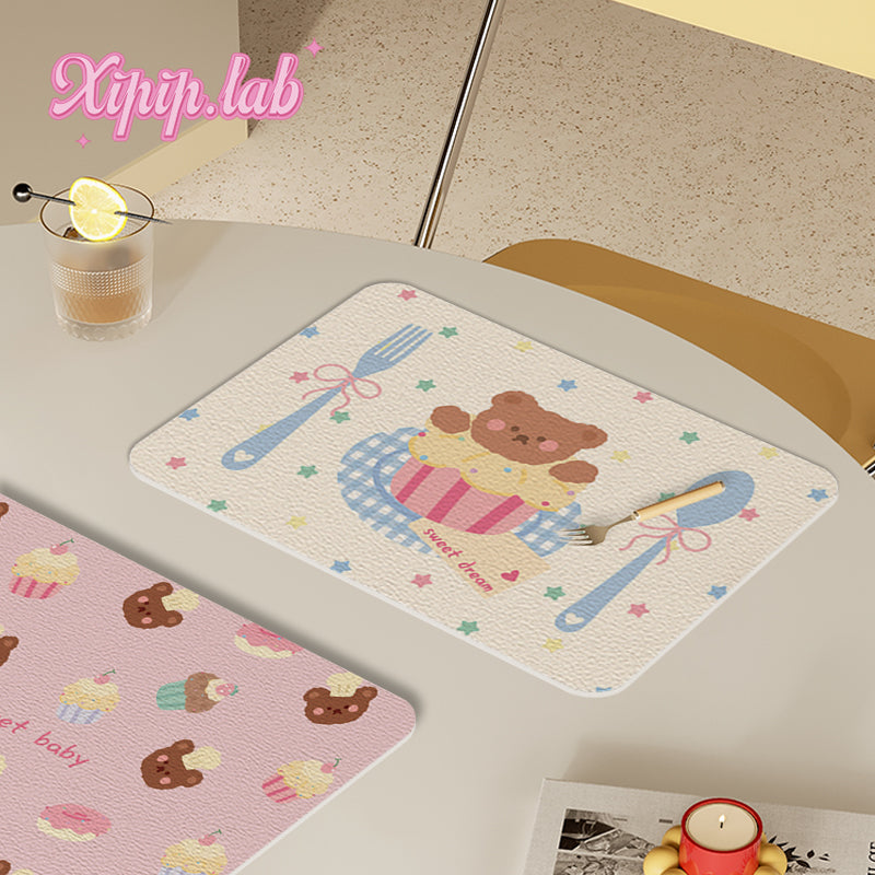 Cute leather waterproof & anti-scalding dish mat