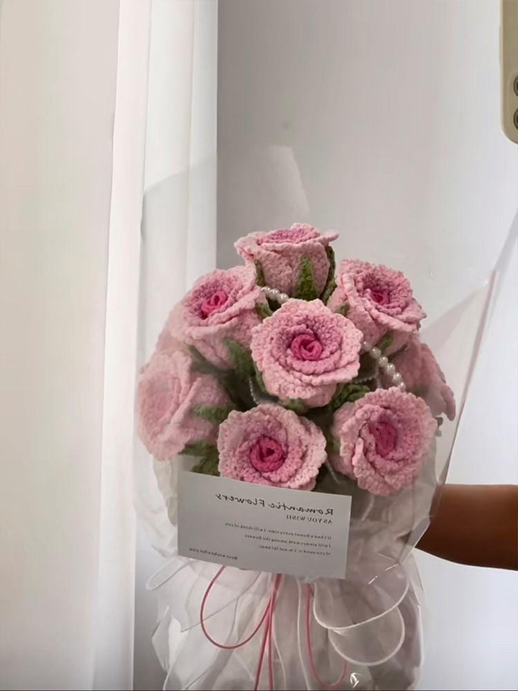 Valentine's Day handmade crochet rose