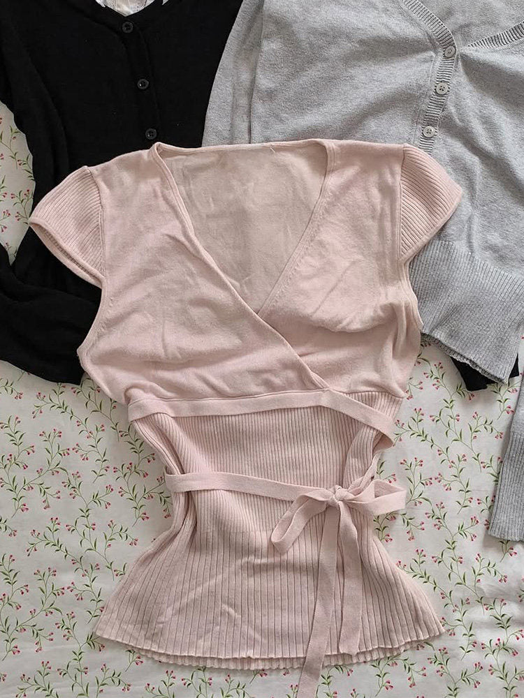 coquette v-neck shirt