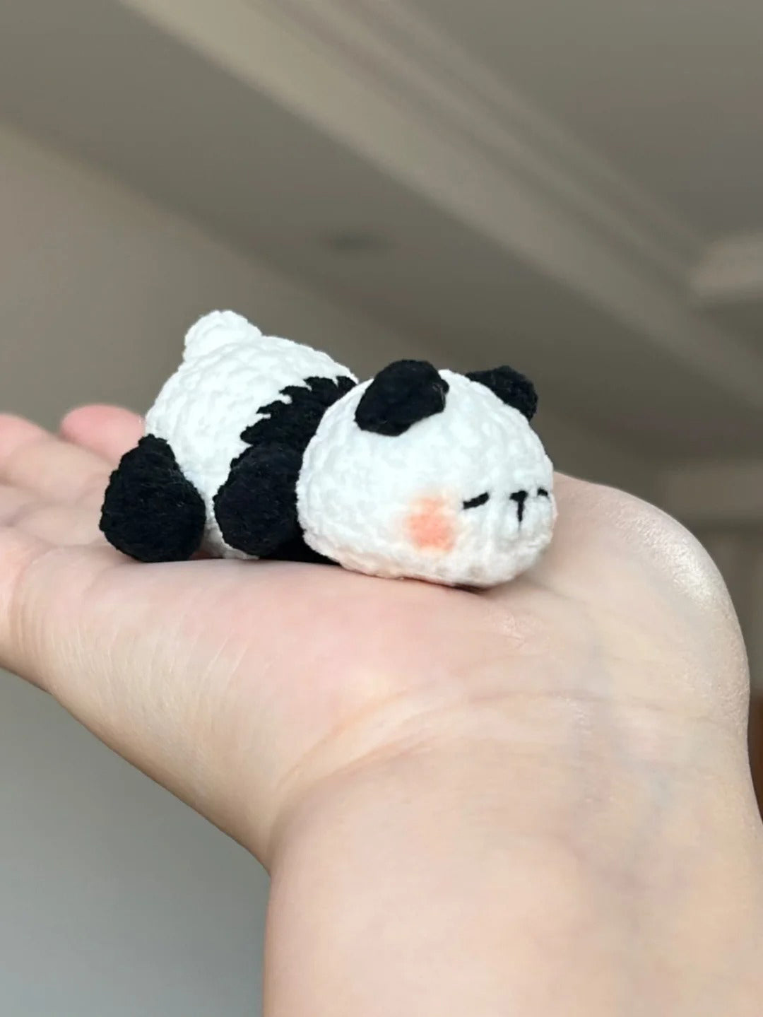diy wool Cute panda doll pendant