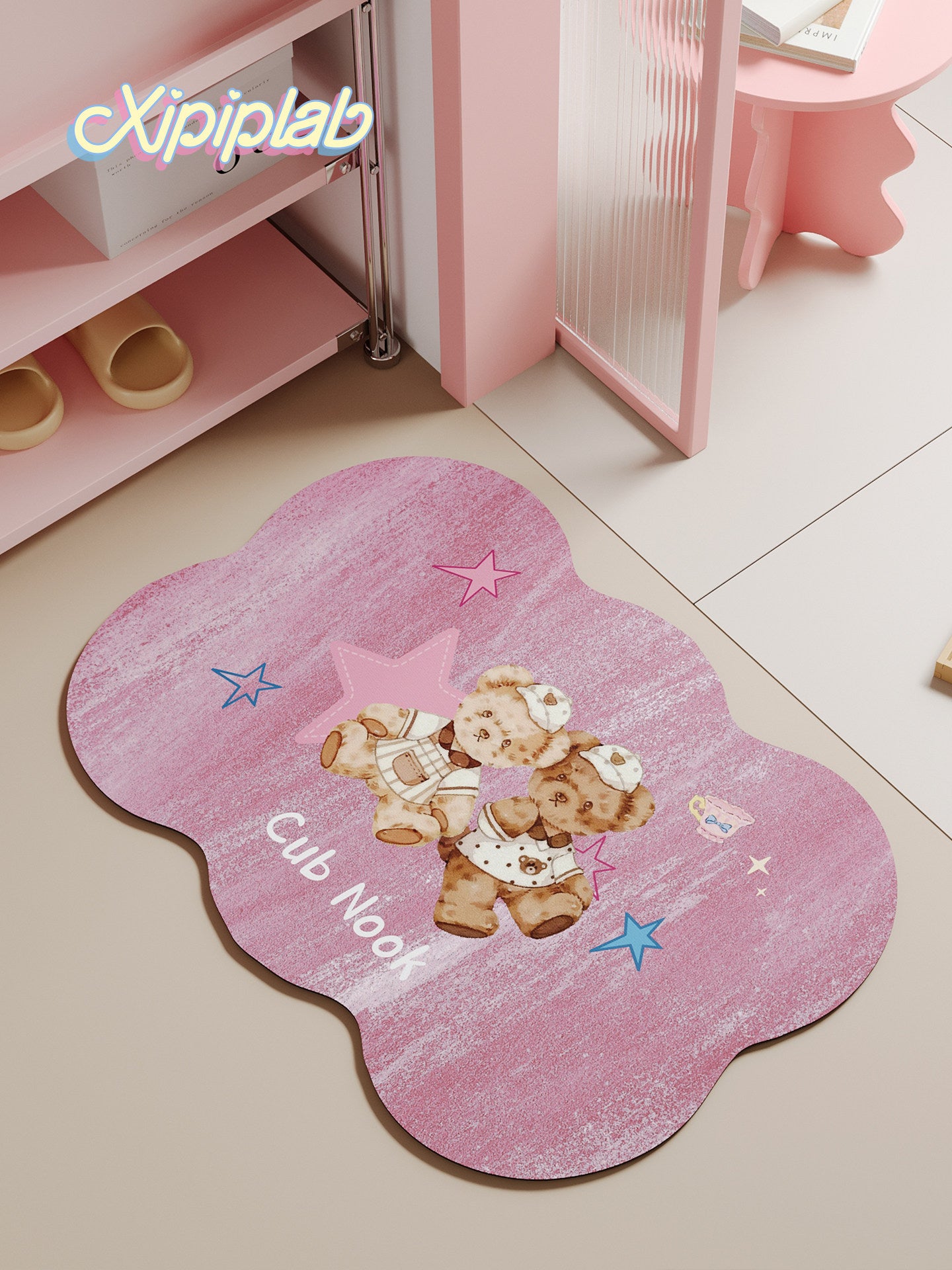 kawaii water absorbent and non-slip bathroom mat