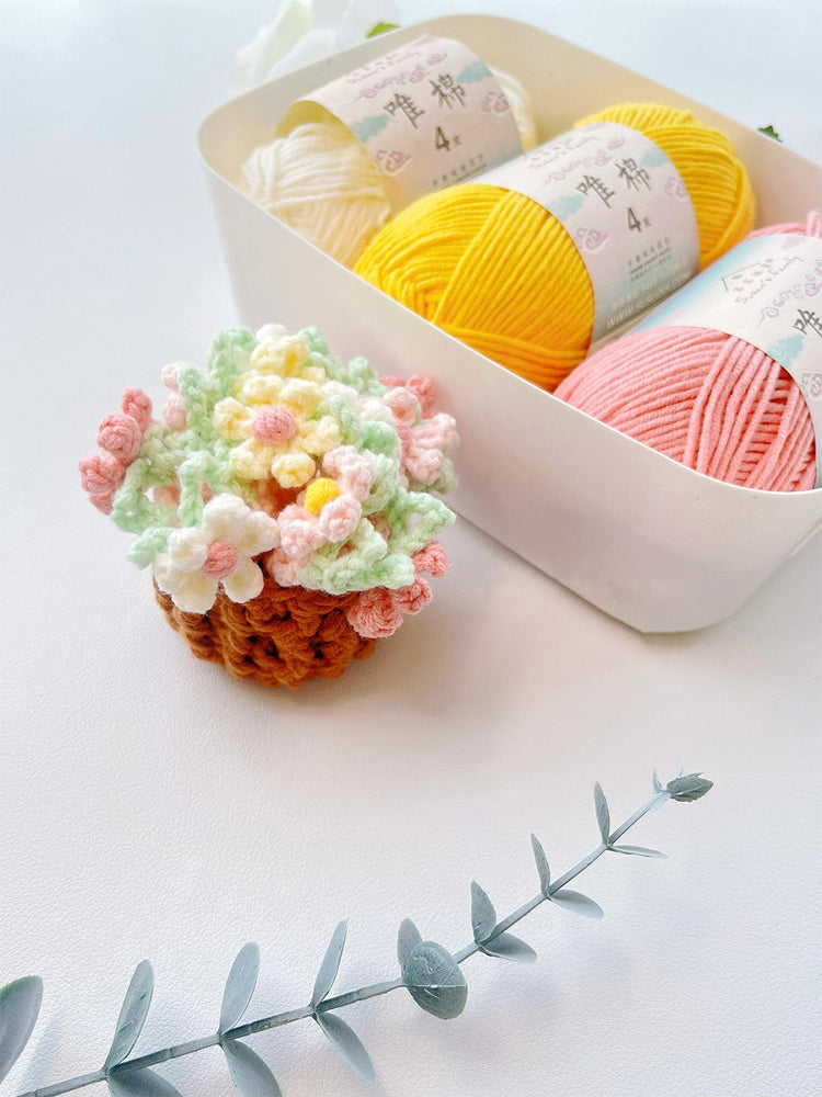 diy wool spring daisy coaster material package
