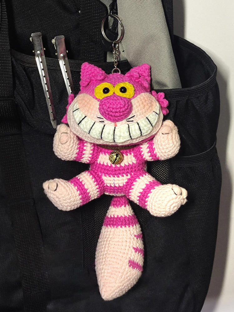 diy Wool crochet doll Cheshire cat