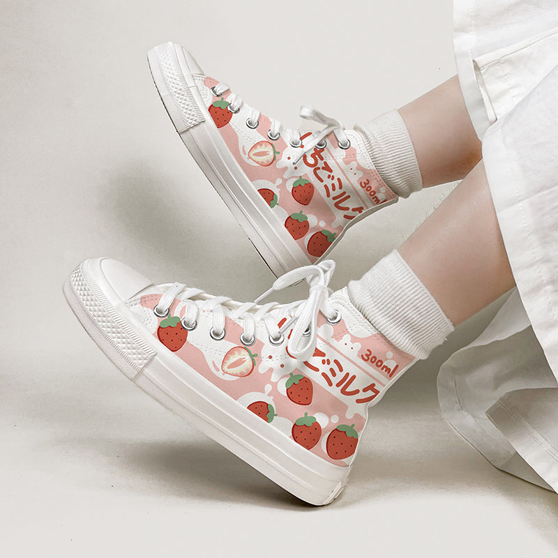strawberry kawaii shoes