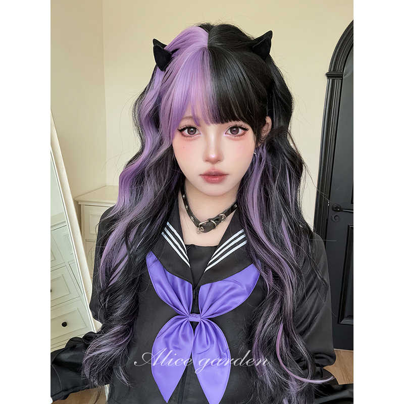 Misty Dream Purple Curly Wig