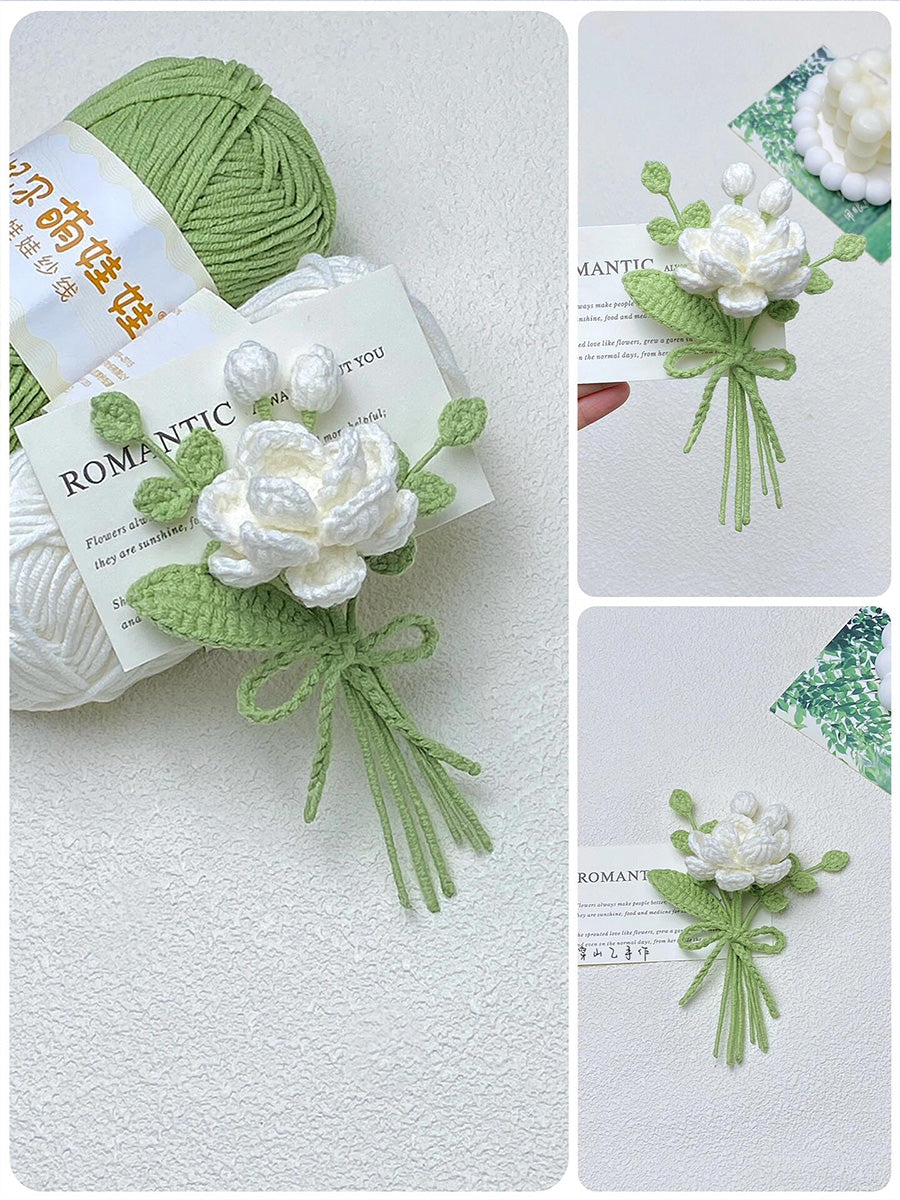 diy wool Mini jasmine card