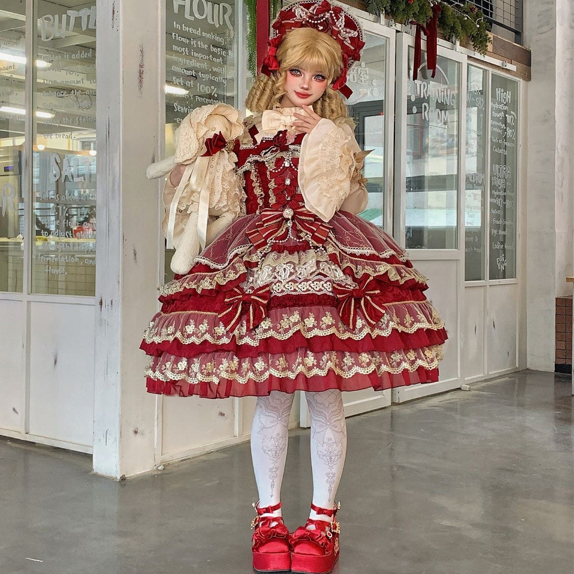 princess doll lace cake lolita dress