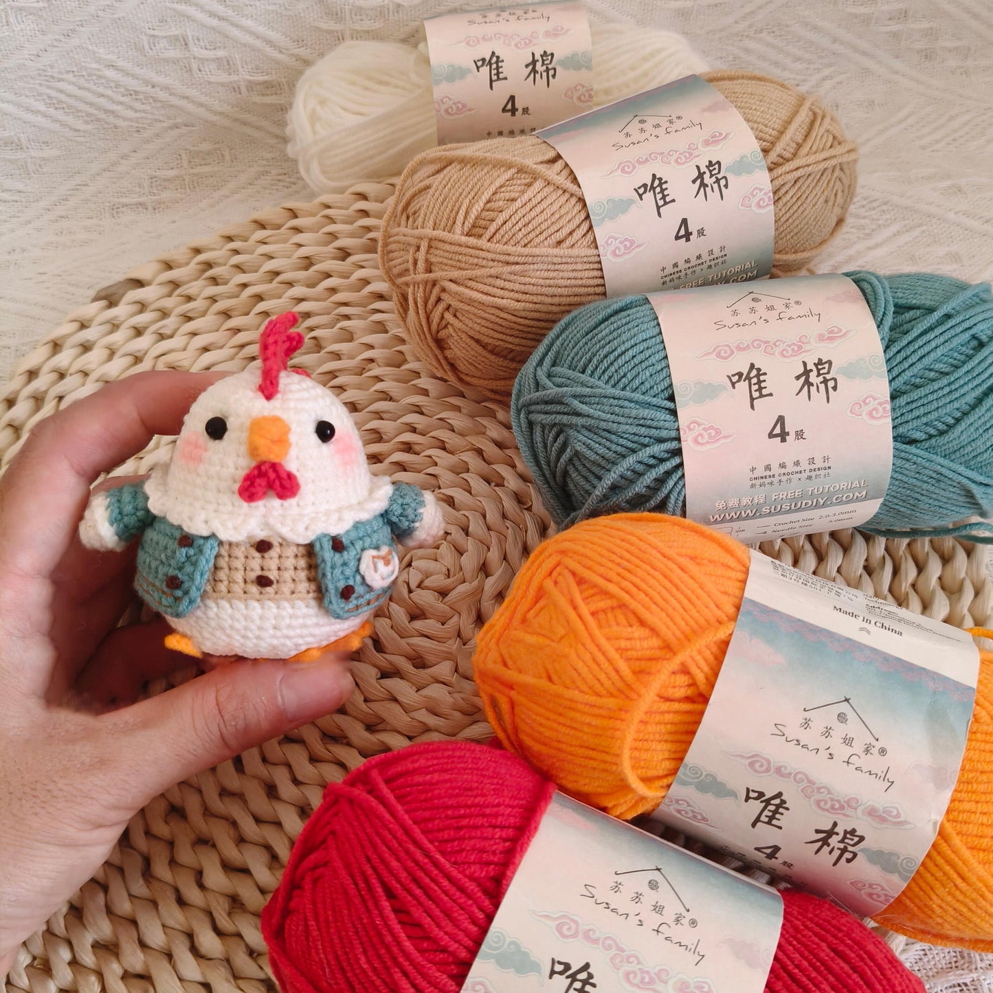 DIY handmade crochet chick doll