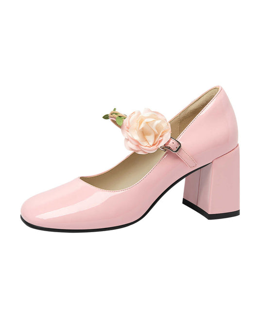 Retro Flowers Mary Jane Shoes