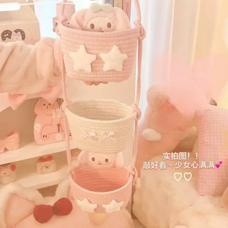 Pink living room bedroom Melody hanging basket