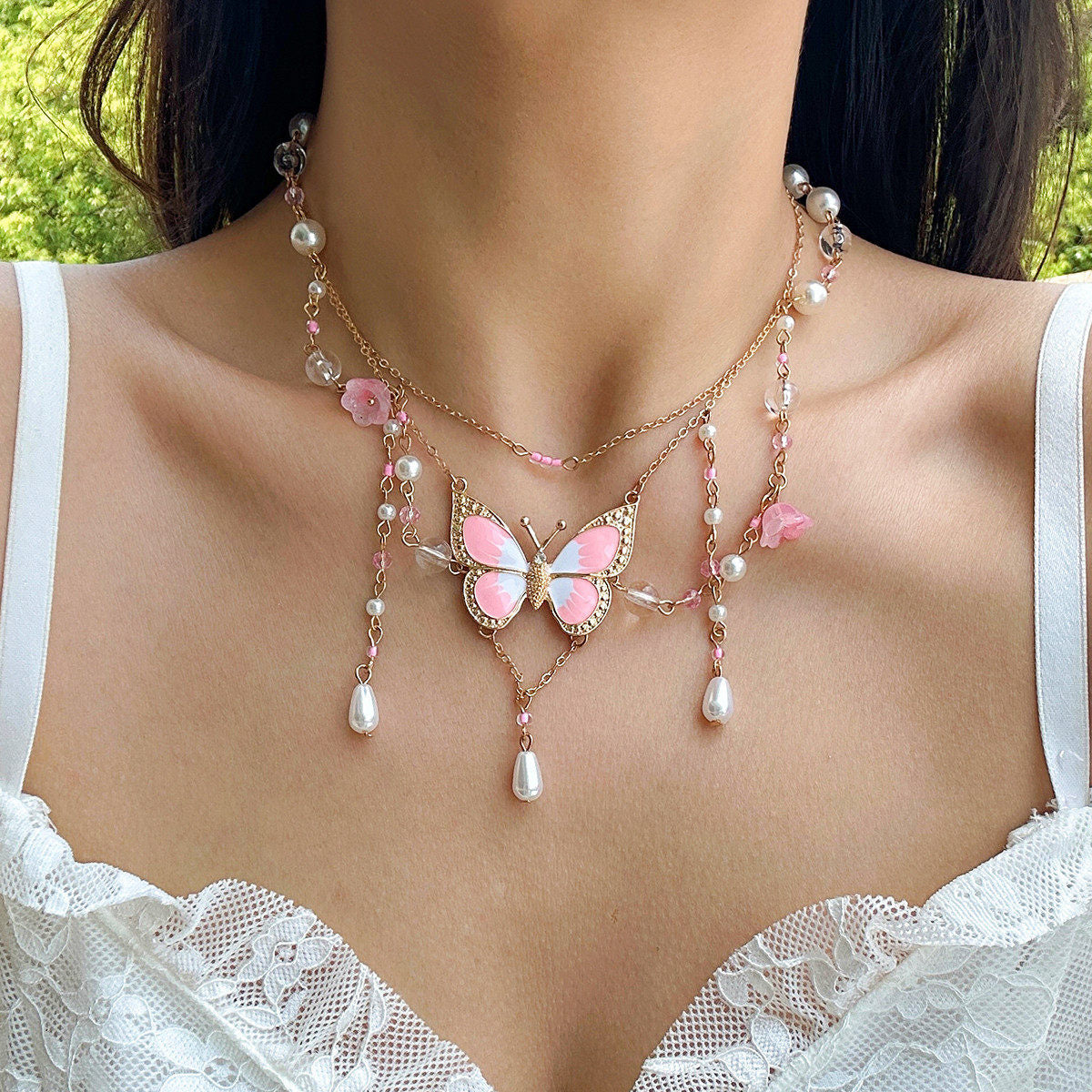 Cross border jewelry bead necklance