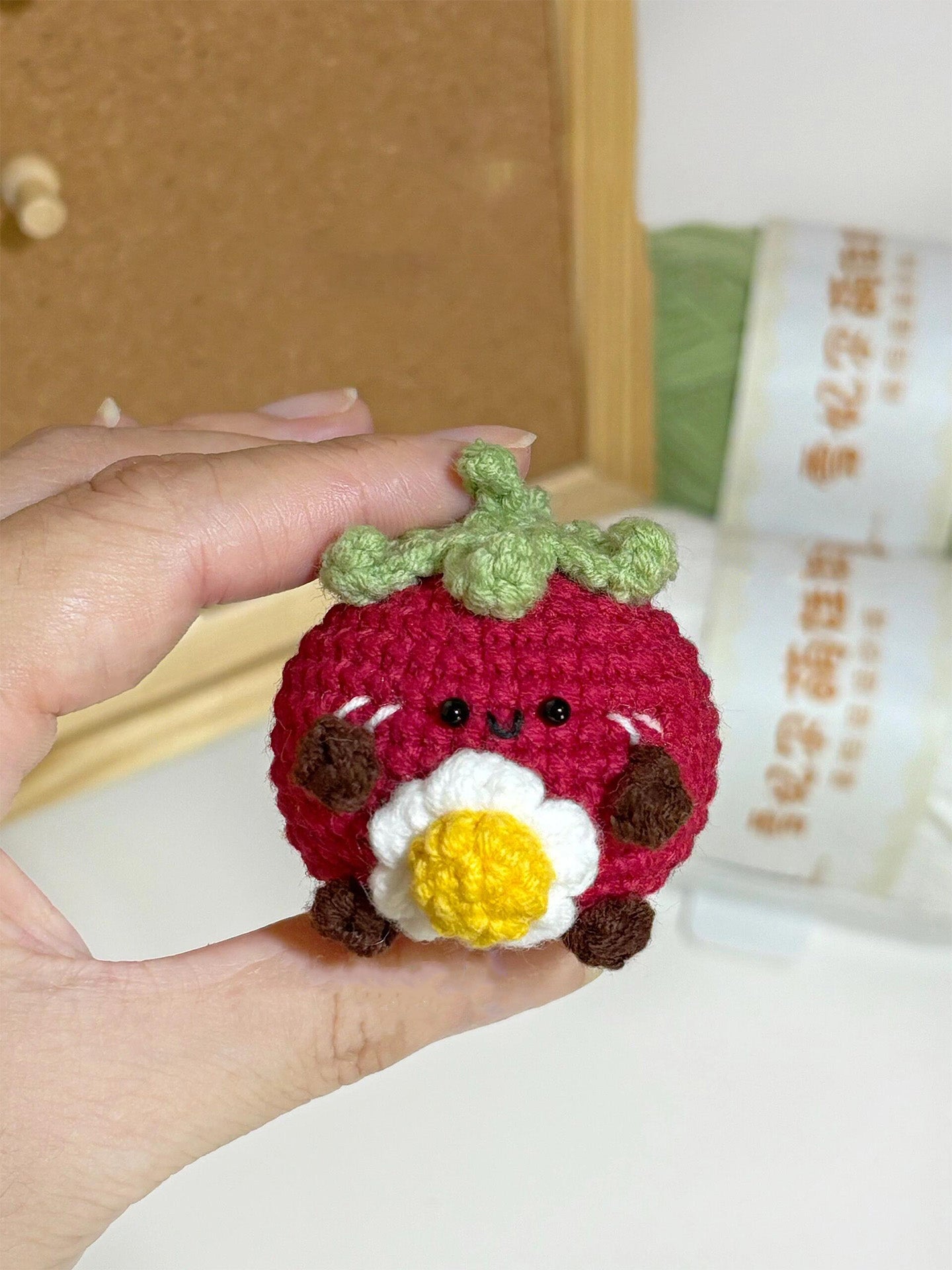 diy crochet tomato egg doll kit