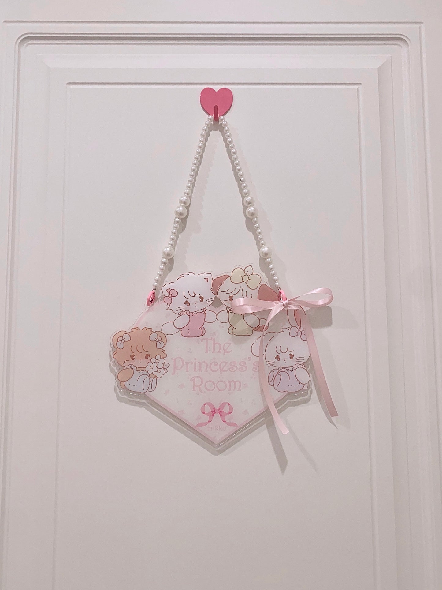 cute princess acrylic door sign