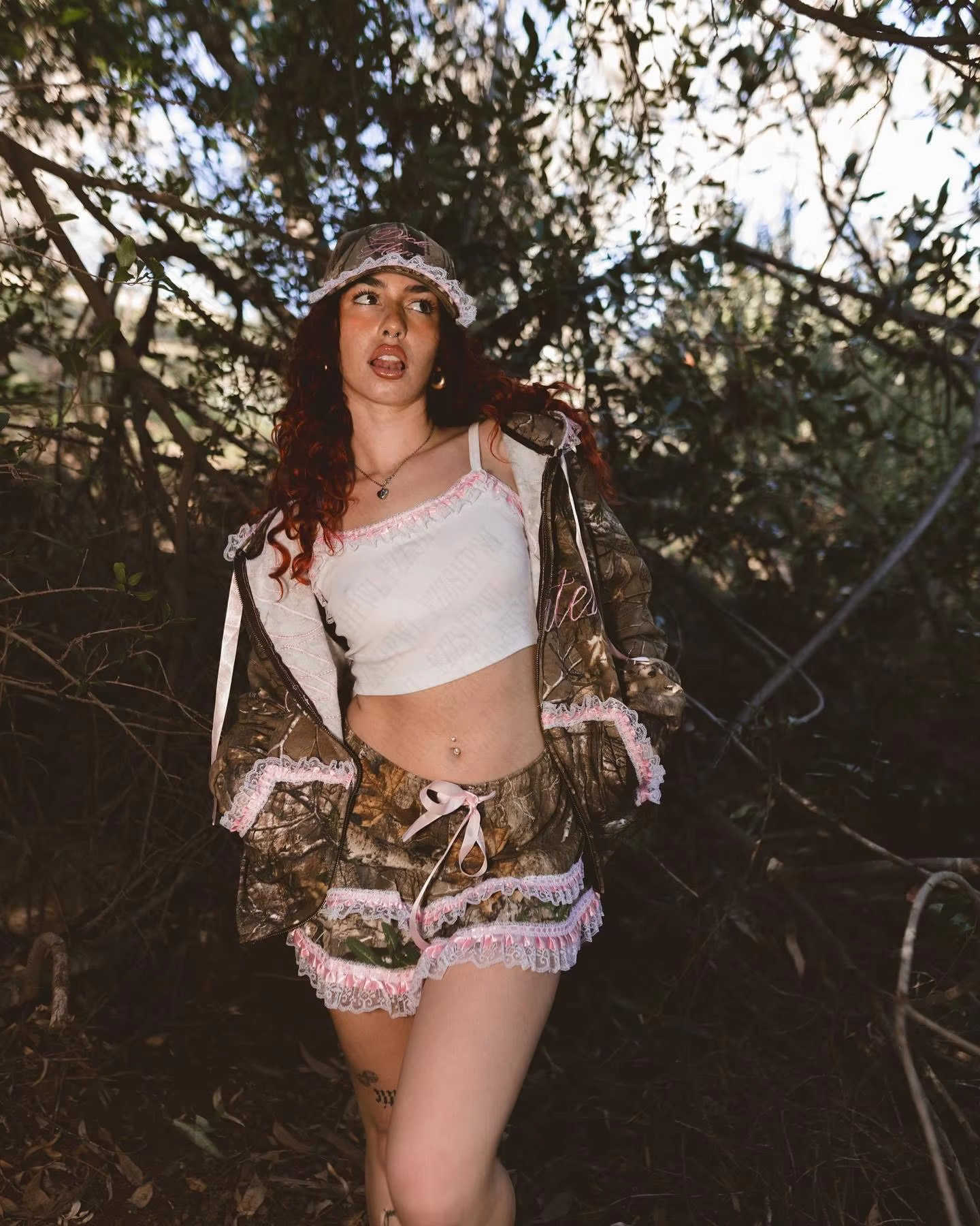 Y2K Pink Lace Skirt