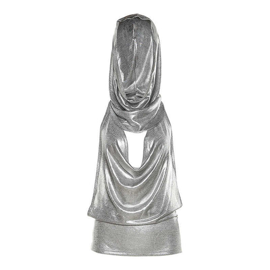 Hollow Backless Hooded Top