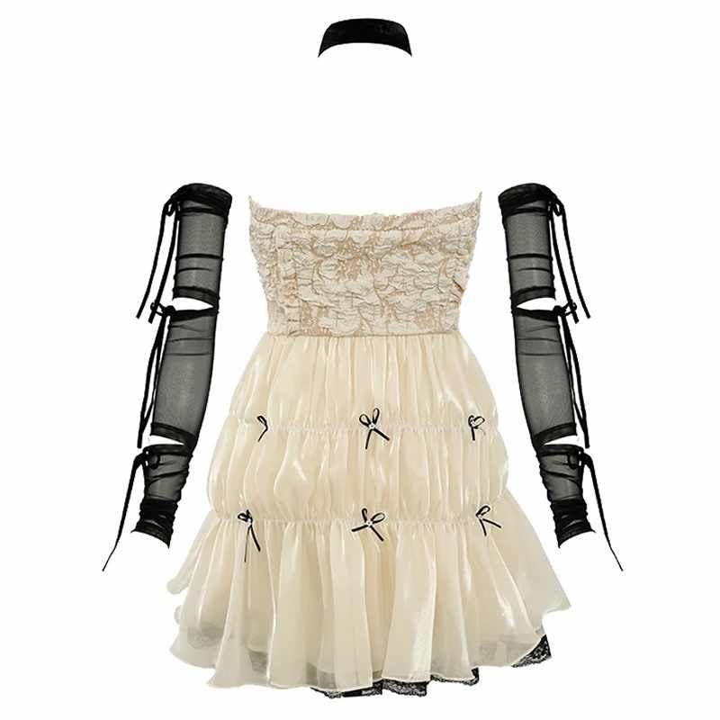 Dark Coquette Tulle Bows Dress