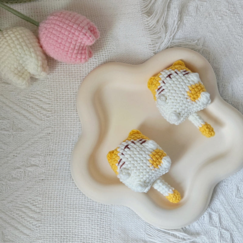 diy wool kitten cake doll bag pendant