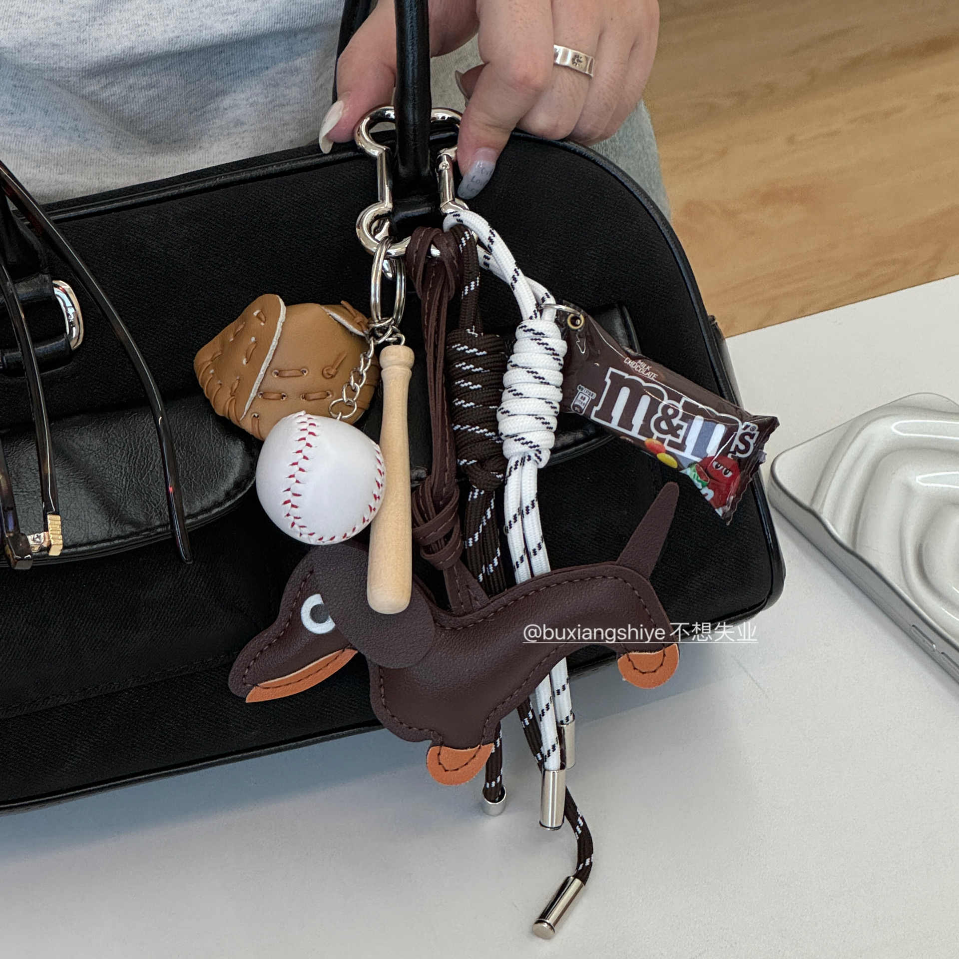 Retro Dachshund Keychain Bag Pendant
