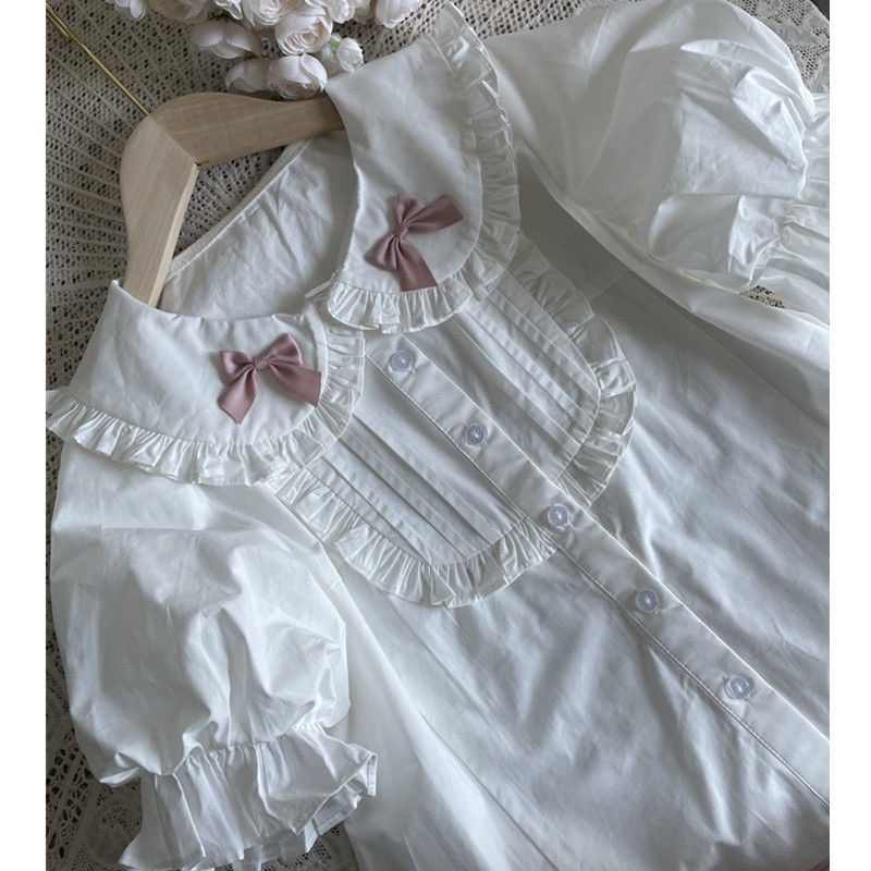 Lolita Doll Collar Puff Sleeve Shirt