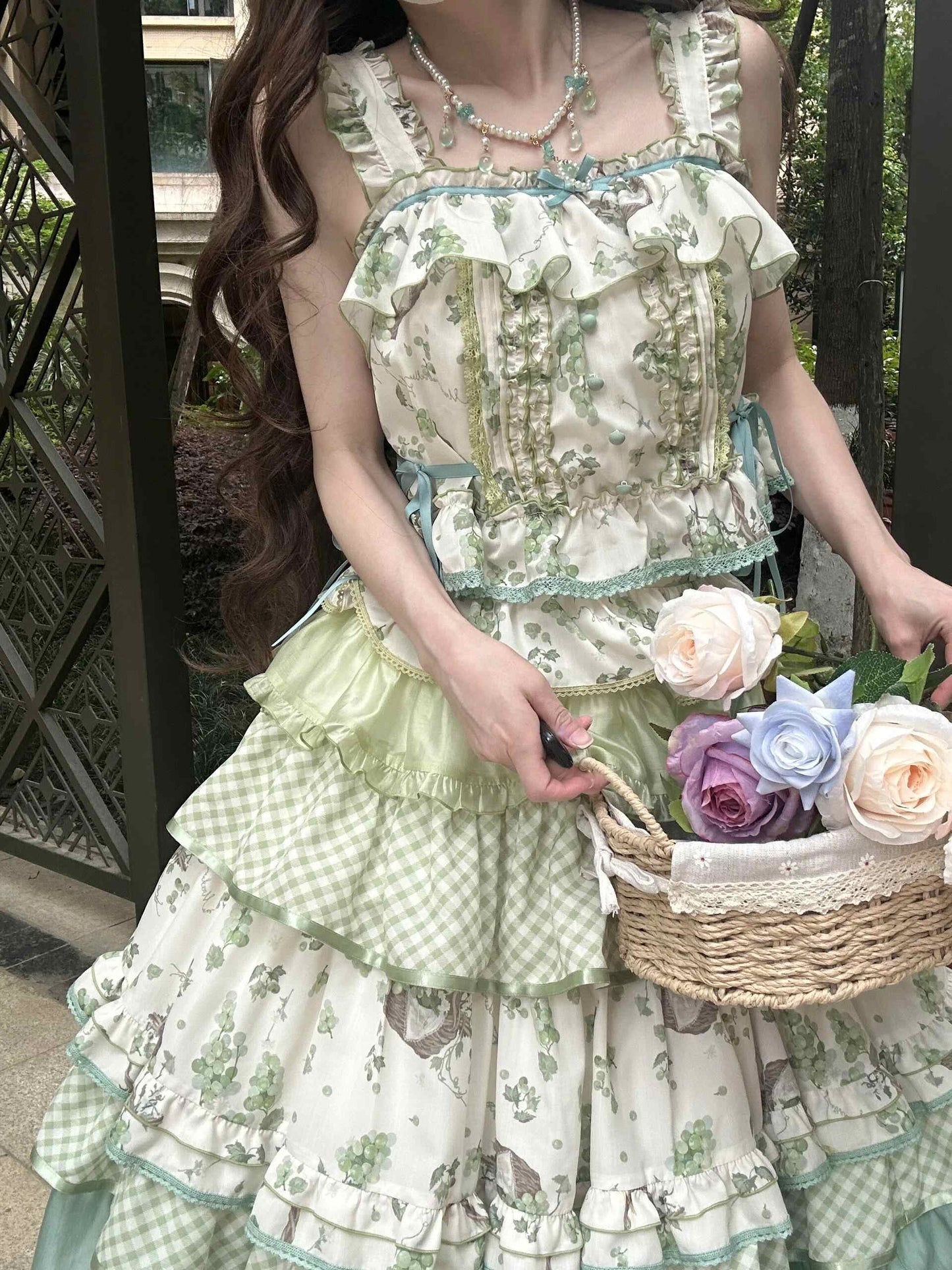 Lolita Pastoral Floral Princess Dress