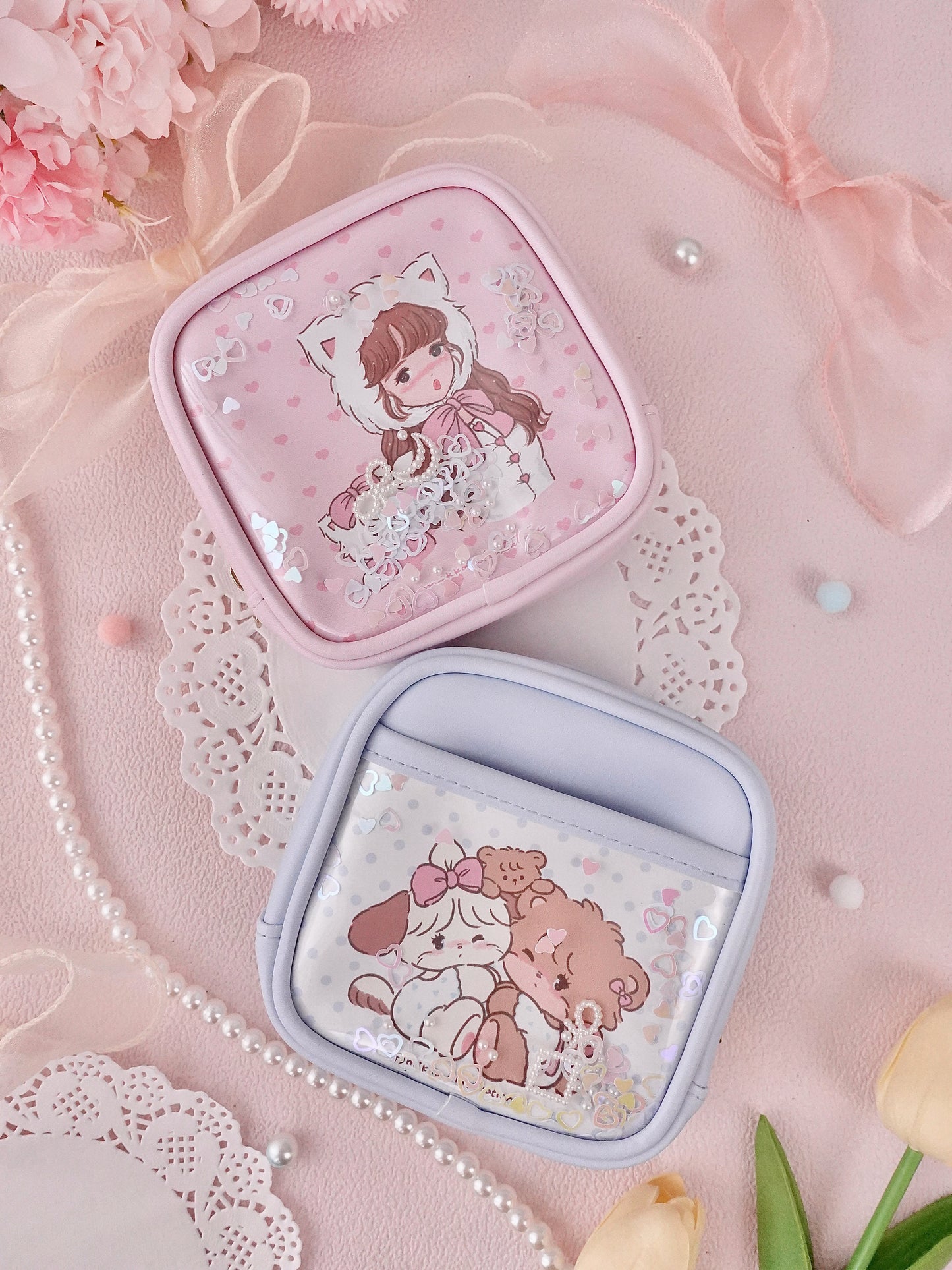 kawaii mini cosmetic bag