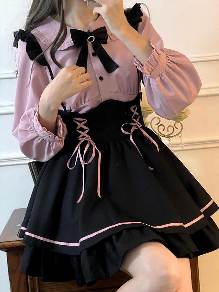 Preppy Pink Shirt Retro Suit