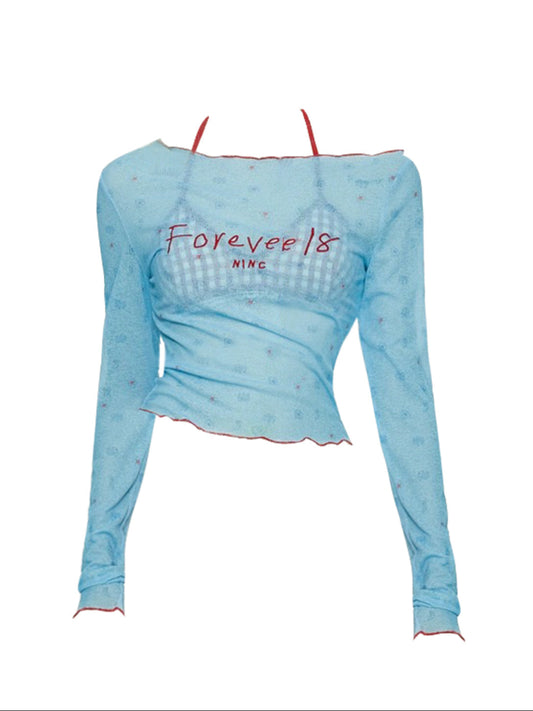 Y2K Retro Sweet Long-sleeved Top