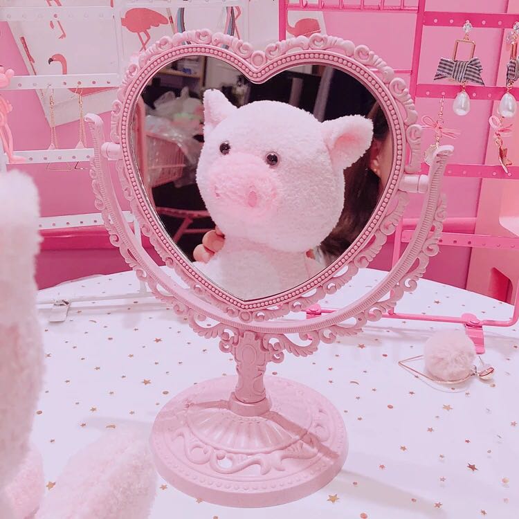 Retro palace style love desktop makeup mirror