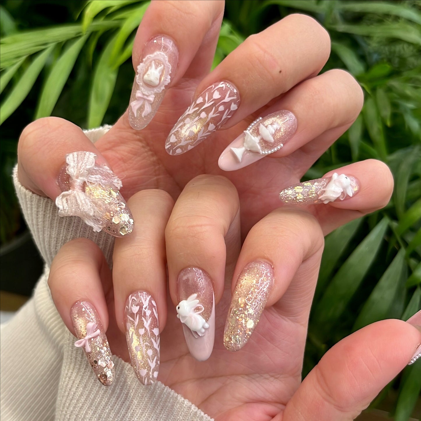 sweet rabbit doll nails