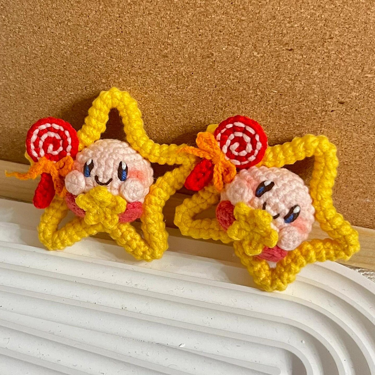 Cute keychain doll wool diy